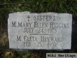 Sr M Mary Ellen Higgins