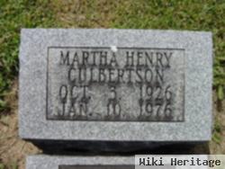 Martha Henry Culbertson