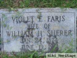 Violet E Faris Sherer