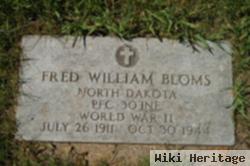 Pfc Fred William Bloms