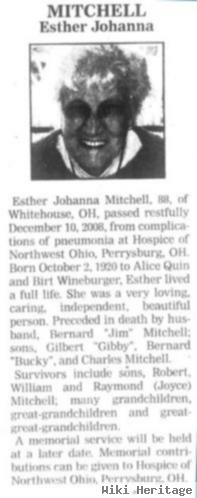 Esther M Weinberger Mitchell