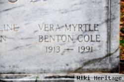 Vera Myrtle Benton Cole