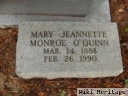 Mary Jeannette Monroe O'quinn