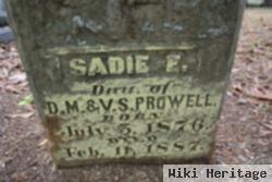 Sadie E Prowell