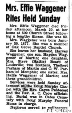 Effie Lee Parham Waggener