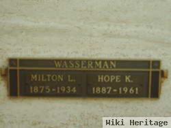 Hope K Wasserman