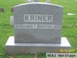 Hester Jane "jennie" Asher Kriner