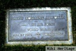 Maj Ralph Romaine Alworth