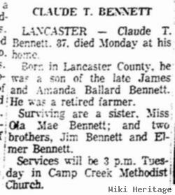 Claude T Bennett