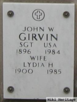 Sergeant John W Girvin