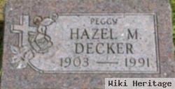 Hazel M "peggy" Decker