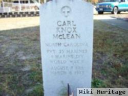 Pvt Carl Knox Mclean, Sr