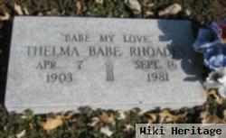 Thelma Maude "babe" Knight Rhoades