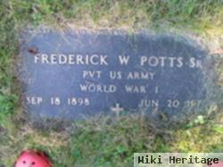 Frederick W Potts, Sr