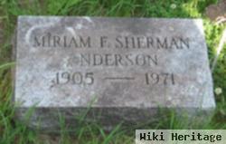 Miriam F Sherman Anderson