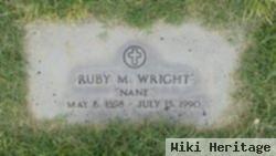 Ruby M Wright