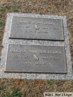 Martha Ann Blackstock