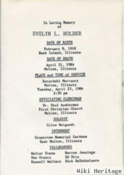 Evelyn L. Treftz Holder