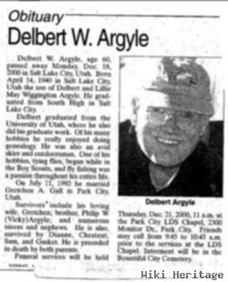 Delbert W Argyle