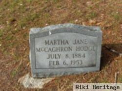 Martha Jane Mccaghorn Hodge