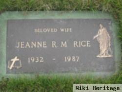 Jeanne R. M. Rice