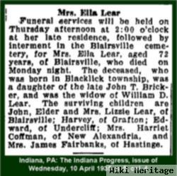 Ella Susan Bricker Lear