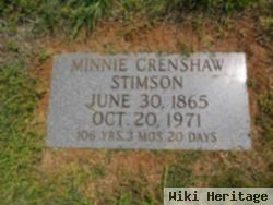 Minnie L Crenshaw Stimson