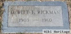 Dewitt Edgar Rickman