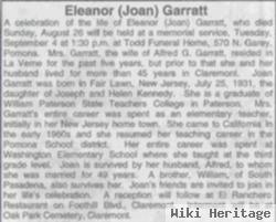 Eleanor "joan" Kennedy Garratt