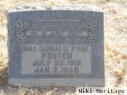 Sgt Donald Paul Foster