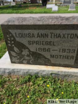 Louisa Ann Thaxton Spriegel