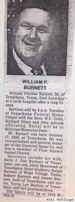 William P Burnett