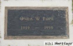 Onra W. Pope