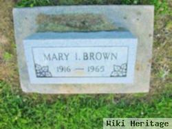 Mary I Brown