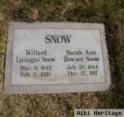 Sarah Ann Bowyer Snow