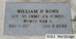 William D "bill" Rowe