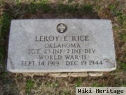 Leroy E Rice