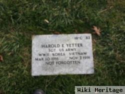 Harold E Yetter