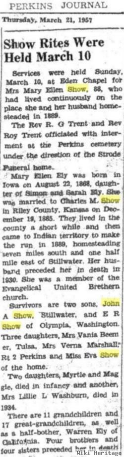 Mary Ellen Ely Show