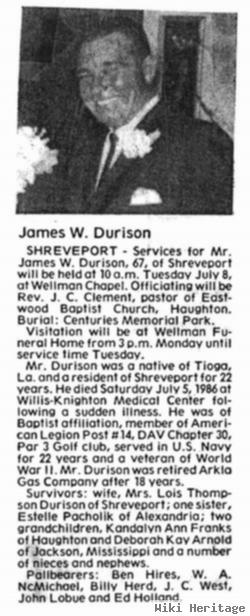 James Wilmer Durison