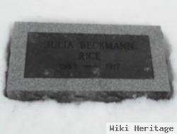 Mrs Julia Beckmann Rice