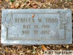 Rebecca W Todd