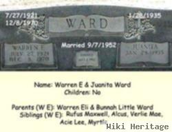 Warren Edward "w E" Ward