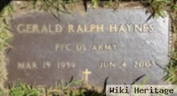 Pfc Gerald Ralph Haynes