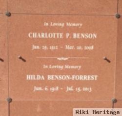 Charlotte P Benson