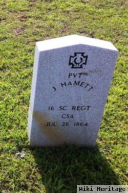 Pvt J Hamett