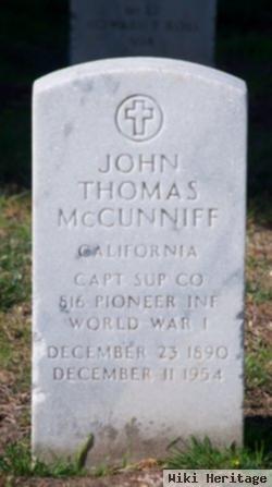 John Thomas Mccunniff