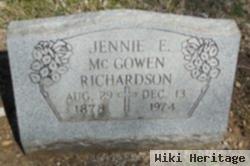 Jane Elizabeth "jennie" Mann Mcgowen Richardson