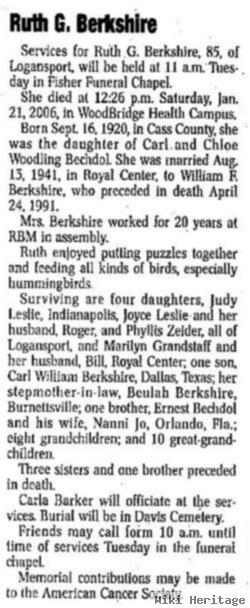 Ruth Geraldine Bechdol Berkshire