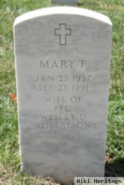 Mary F Robertson